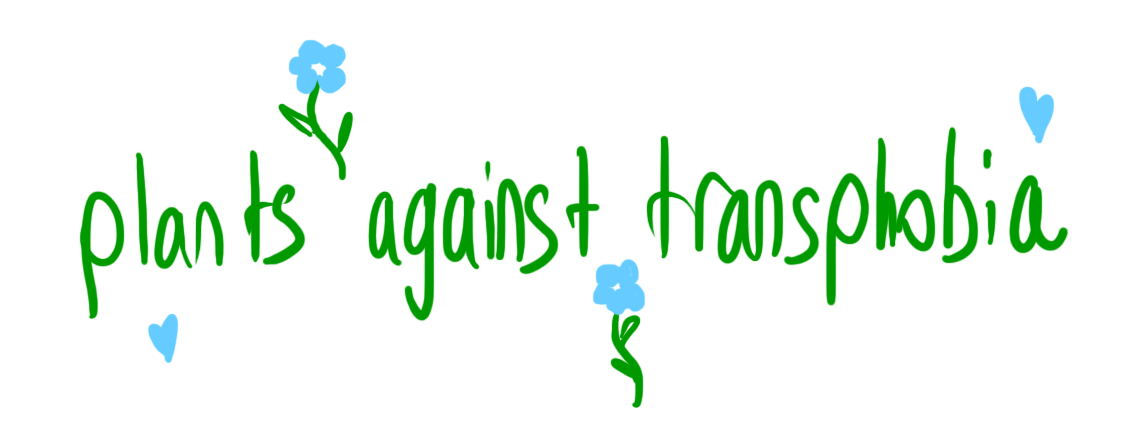 A Sticker which reads: Plants Against Transphobia